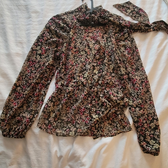 Dynamite button up neck tie bloue - Picture 2 of 4